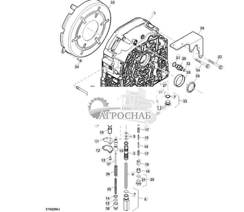 Корпус, передняя крышка, PowrQuad™AutoQuad™ 